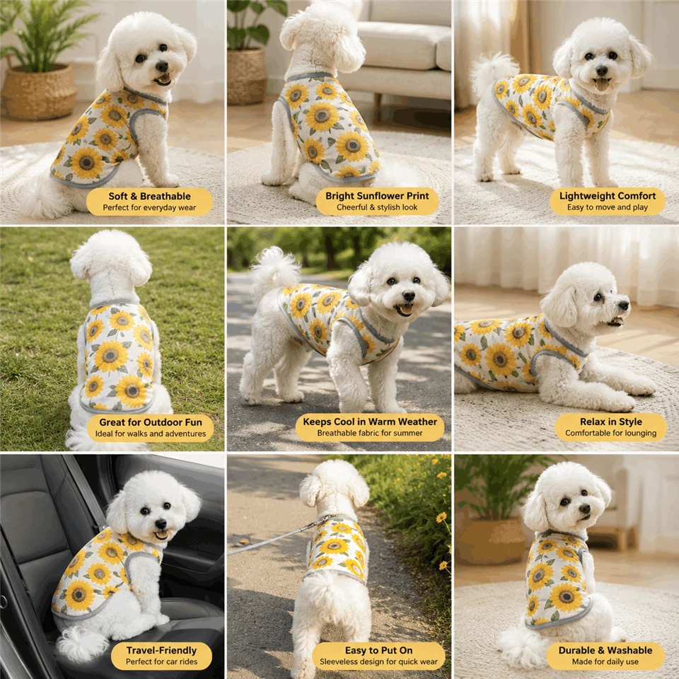 Sunflower Flutter Dog Cooling Vest suppliers